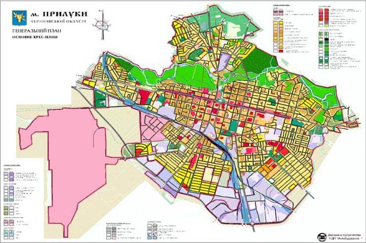 Генеральний план м. Прилуки Чернiгiвської області