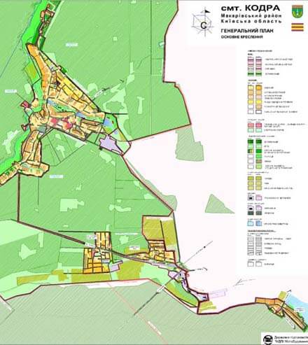 Генеральний план cмт. Kодра Mакарівського району Київської області